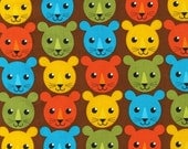 SALE Roar fabric by Print and Pattern for Robert Kaufman, Roar Lion Cubs in Bermuda-1 Yard or by the yard