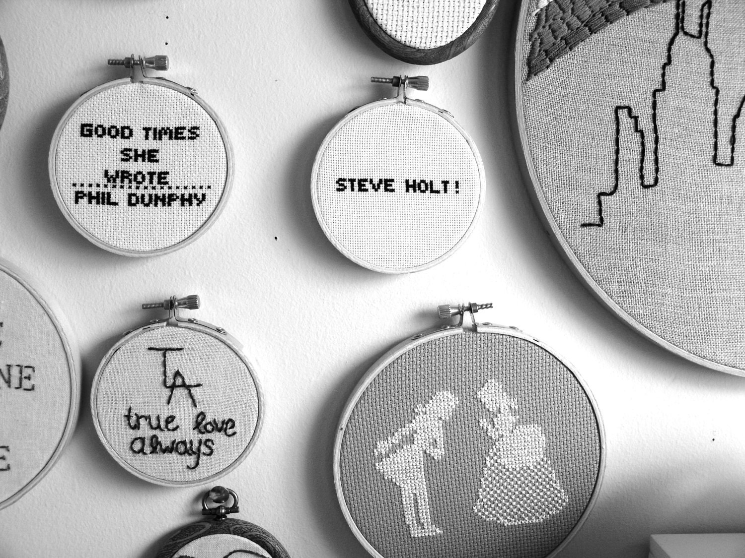 Arrested Development, Steve Holt. Embroidery Hoop Art, Cross stitch. embroidered quote, 3 inch hoop