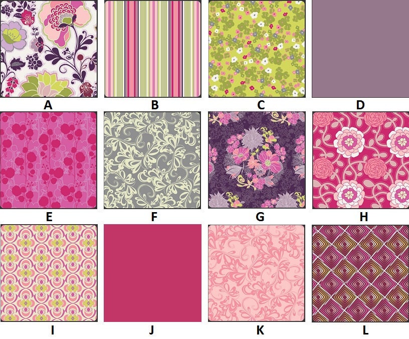 Custom Poetica Rose Ballard Palette Baby Nursery Complete 4-Piece Crib Bedding Set made with Designer fabric