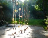 BEACH TREASURES...a super large mobile, sea glass, shells, stones, wall decor-nautical ocean summer