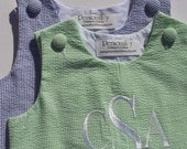 Monogrammed Seersucker Jon Jon