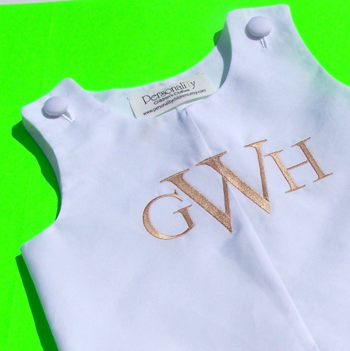 Personalized White Jon Jon Perfect for Weddings and Portraits