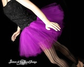 Adult tutu skirt Vibrant Purple dance extra poofy petticoat roller derby costume bridal -- Small - Ready to Ship -- Sisters of the Moon