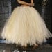floor length tutu Bridal Glimmer skirt Streamer formal Ivory Gold adult wedding costume steampunk --You Choose Size -- Sisters of the Moon