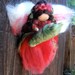 Reserved for Julie - Angel with Baby - Needle felted - Rose Red Fairy Waldorf  Steiner inspired by Rebecca Varon