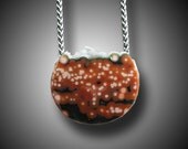 Ocean Jasper Necklace Sterling Silver Splendid Orbs Pendant Ocean Jasper Cab Drusy