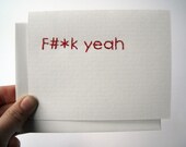 STICHIES F%&k Yeah Embroidery Card