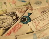 Custom Labels Printed in Full Color on Organic Cotton Twill Ribbon  - LOTS of Designs - No Extra Charge for Proof - 6 Yards