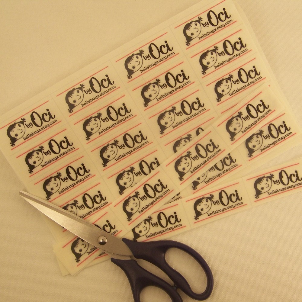 Custom Designed Sew-On Fabric Craft Labels - NOW - Two Uncut Sheets at a Discount - 80 Labels
