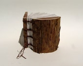 Mini Rustic Natural Bark Cedar Wood Wedding Guestbook or Address Book or Journal by Tanja Sova