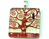 Pendant Image of Gustav Klimt's Tree Of Life With Owl