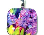 Pendant Flower Original Painting Watercolor Hyacinth II