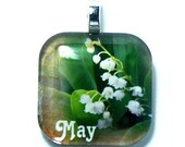 Birth Flower May Lily of The Valley Pendant