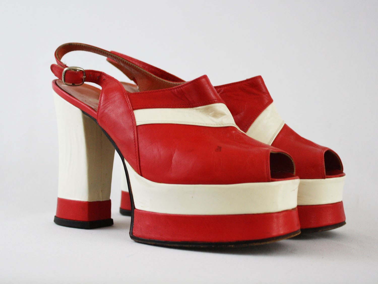 70's Vintage Amazing Italian Glam Rock Platform Shoes