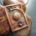 Flowering Branches Copper Pendant with Ocean Jasper on Leather Cord