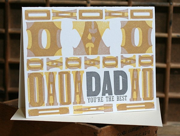 Dad...You're The Best letterpress card
