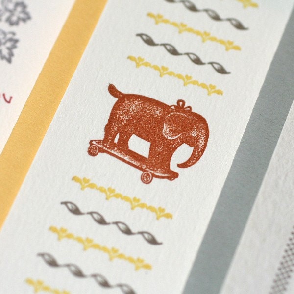 Letterpress Spring flat cards, set of 6