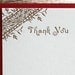 Thank You flat victorian letterpress note cards SET OF 5