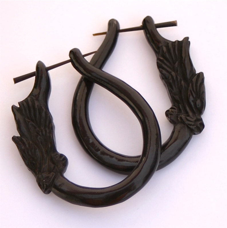 Eternal Cycle Hoops (dragon hoops) - horn