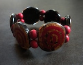 Adinkrahene Red Adinkra Bangle Bracelet