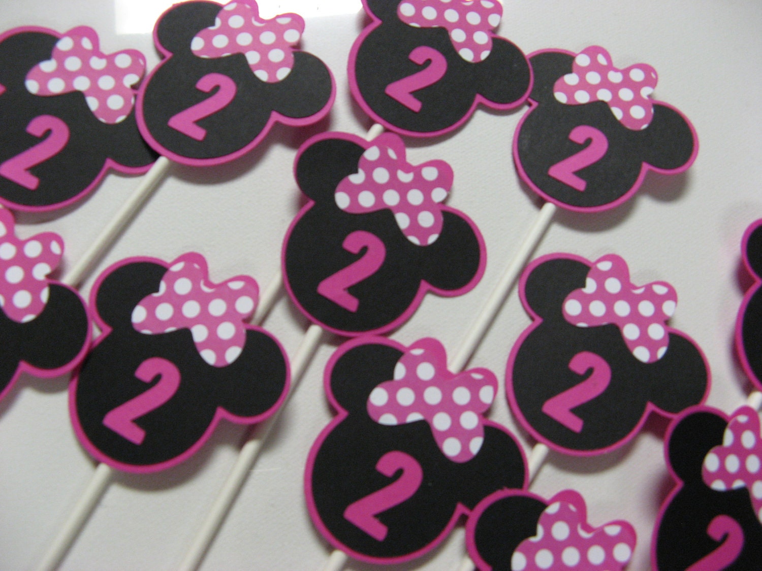 Minnie Mouse birthday cupcake toppers favor bags and decorations to match in shop Il_170x135