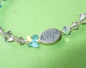 Accept Crystal  Butterfly Bracelet