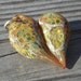 Handmade borosilicate lampwork heart pendant, "Eve"