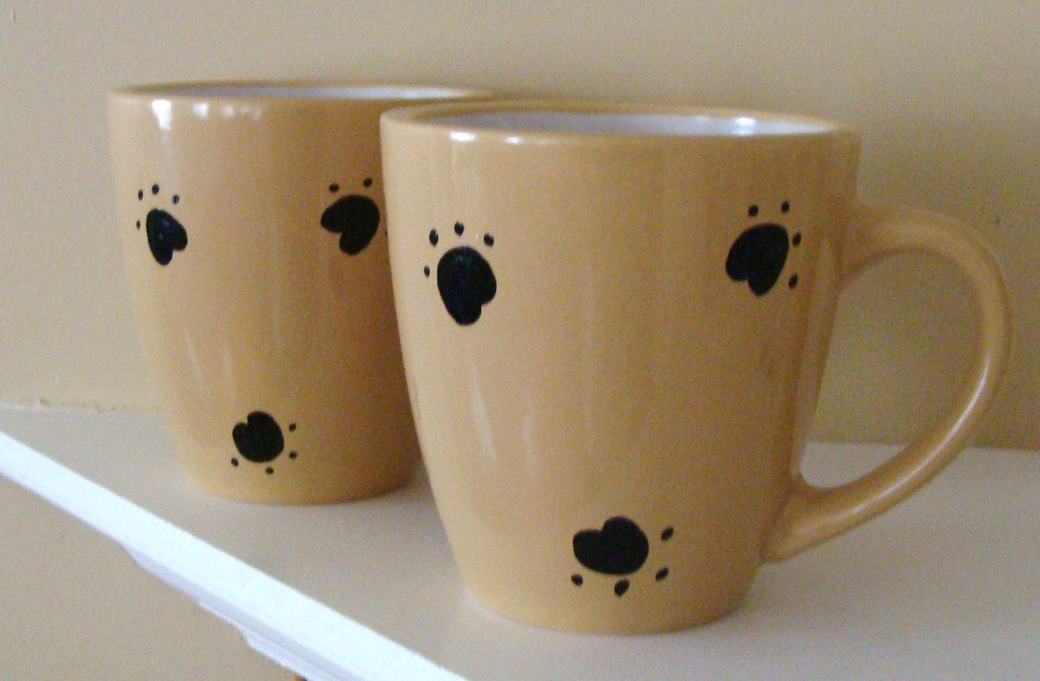 Pawprint  Mugs Hand Painted