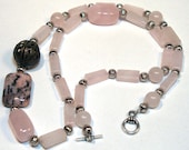 Pink Rose Quartz Beaded Necklace