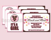 It's A Girl Mod Mom Invitation