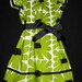 Girls Pullover A-line dress with avocado green flowers-children clothing-girls dresses