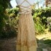 Cotton Hippie Dress Eyelet Lace Ribbon Handmade Earthy Country Prairie by elyse SIGNATURES