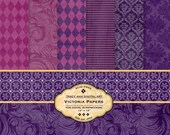 Victoria Digital Papers for scrapbooking, card making, Invites, photo cards, Vintage style