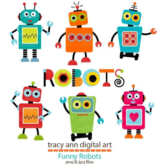 Robot Clip Art Set 1