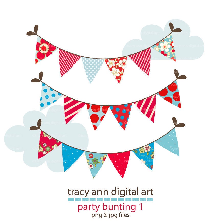 Red and Blue Party Bunting