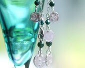 fine silver earrings, envy, pmc, precious metal clay