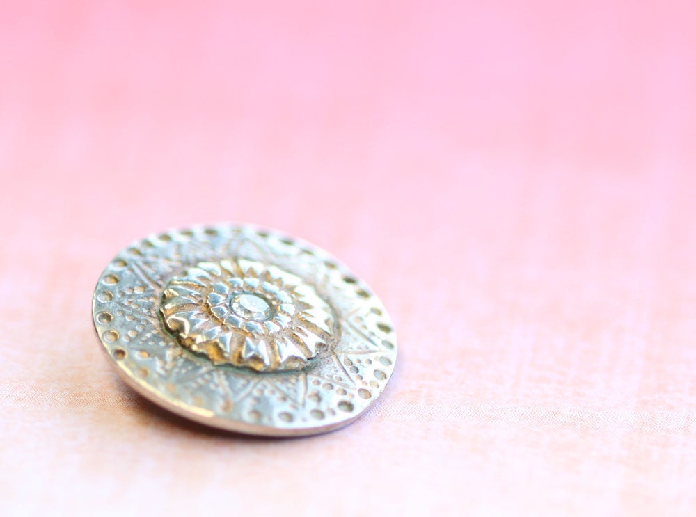 fine silver pendant, pmc, precious metal clay, solstice