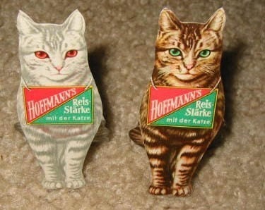 2 1930s Diecut Standup Hoffmanns Starch CATS