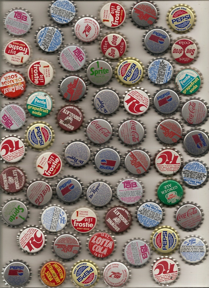 61 Unused Old SODA ,CORKS, BOTTLECAPS Collection