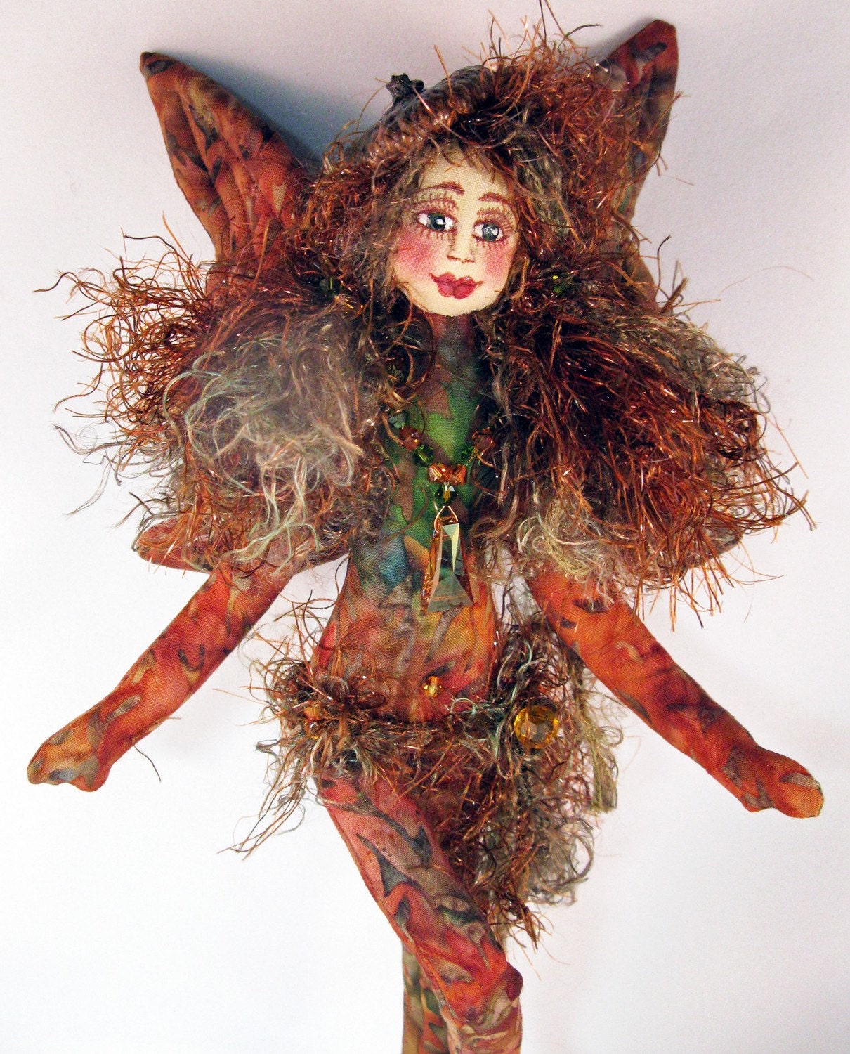 Fiber Sculpture Acorn Fairy
