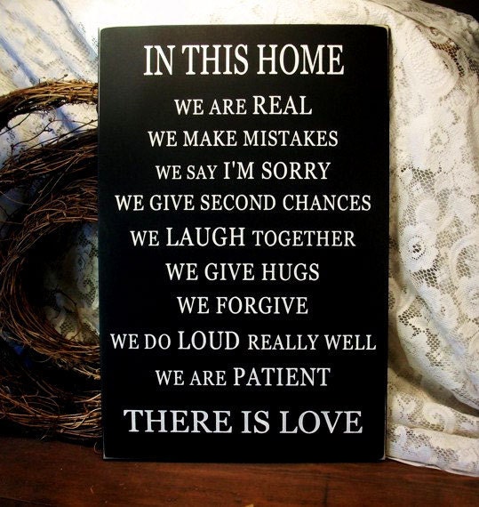 Family Sign There is Love Wood Wall Sign Plaque