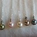 Simple Pearl Drop Necklace Bridal Party Gift The Chloe Necklace Choose Pearl Color FREE U.S.Shipping