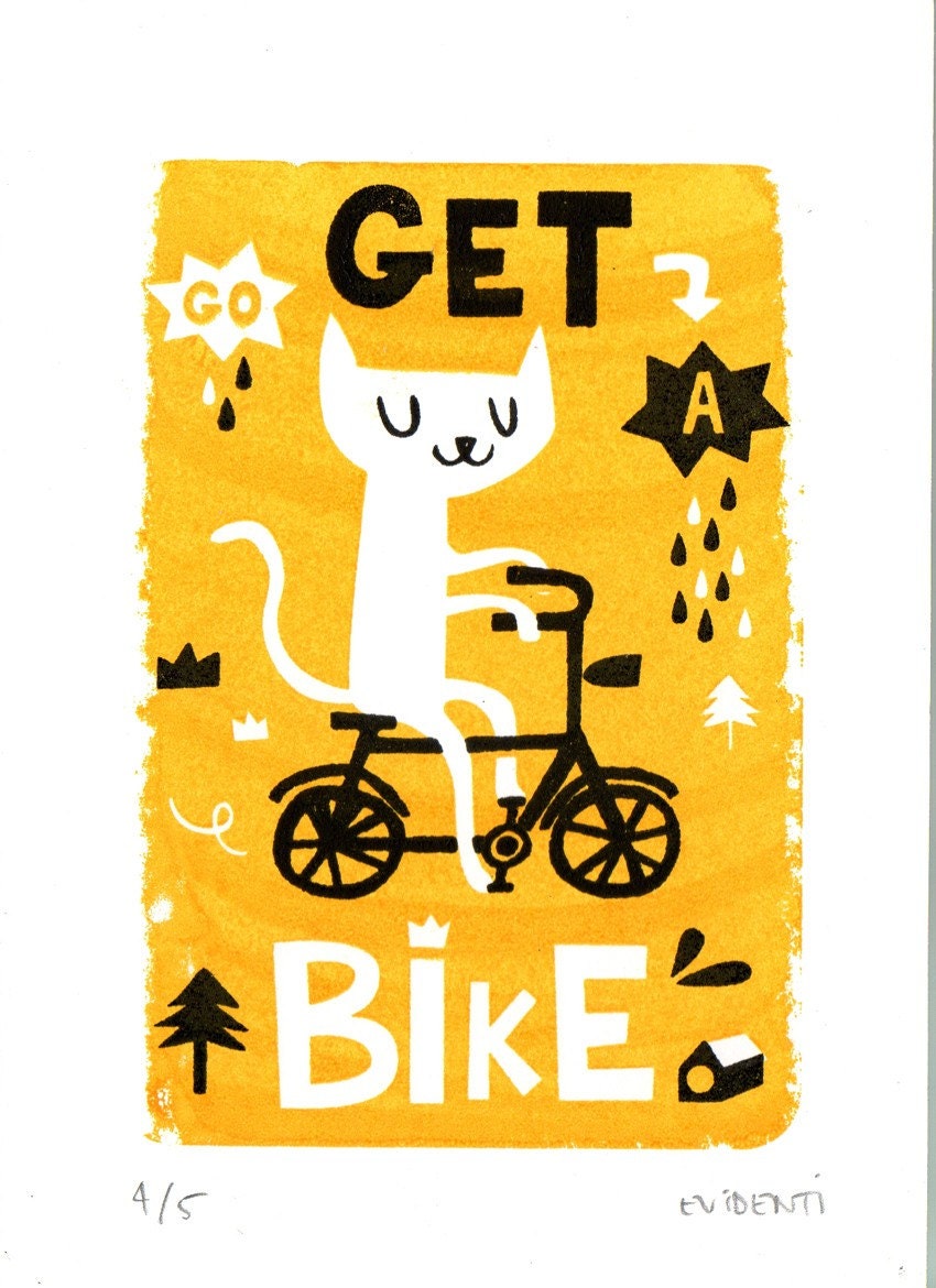 Get a bike limited gocco print