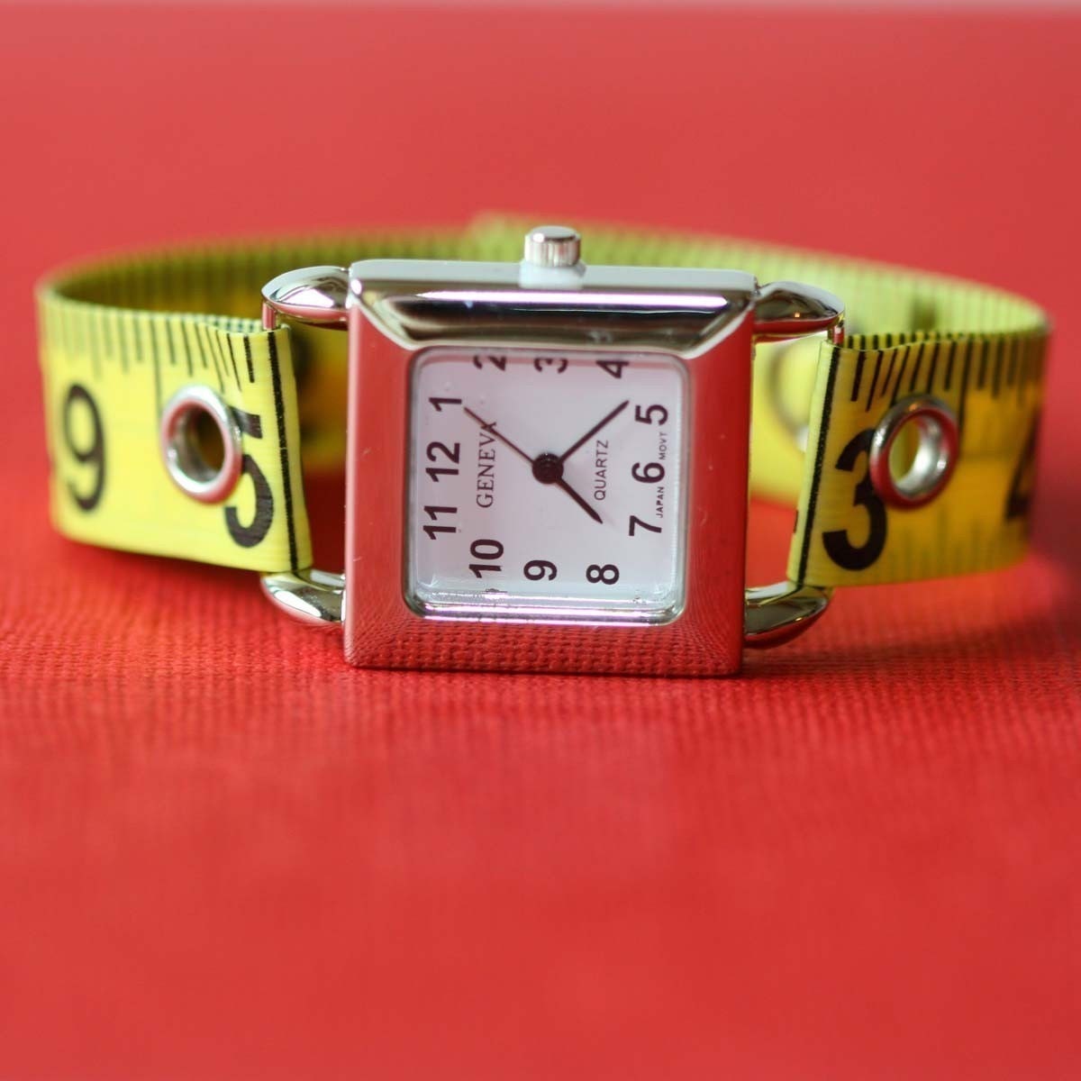 Tape Measure Watch in Bright Yellow