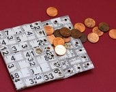 Tape Measure Coin Pouch in White