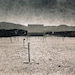 Drive-in of the Apocolyse 5x7 Photograph, Desert, Black and White, Dilapidated