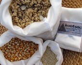 Reusable bulk bin food bags - natural biodegradable silk - set of three