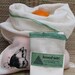 Reusable natural cotton produce bag - screenprinted butterfly - food market