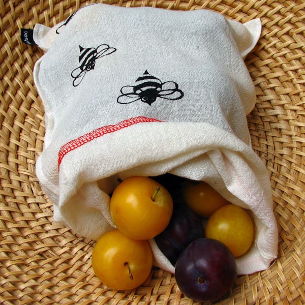 Reusable market food cotton produce bag - The Bee Bag