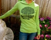 Green Sacred Grove & Tree of Life Double Sided Hoodie Green SMALL